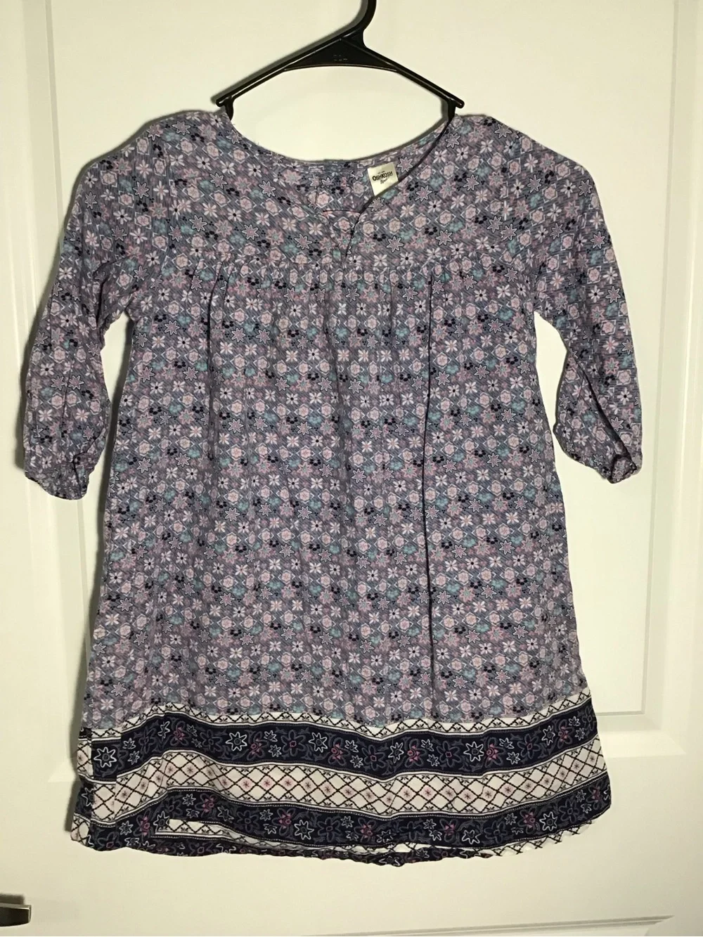 OshKosh B'gosh Purple Floral Border-Trim Dress Size 6